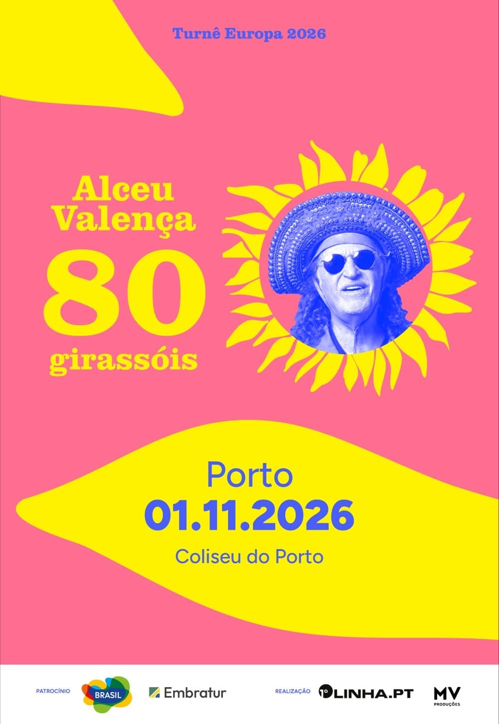 Alceu Valença - 80 Girassóis — official Coliseu Porto Ageas artwork
