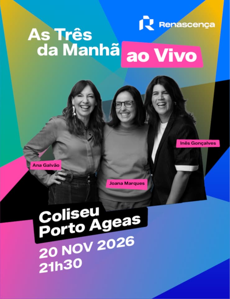 AS TRÊS DA MANHÃ AO VIVO — official Coliseu Porto Ageas artwork