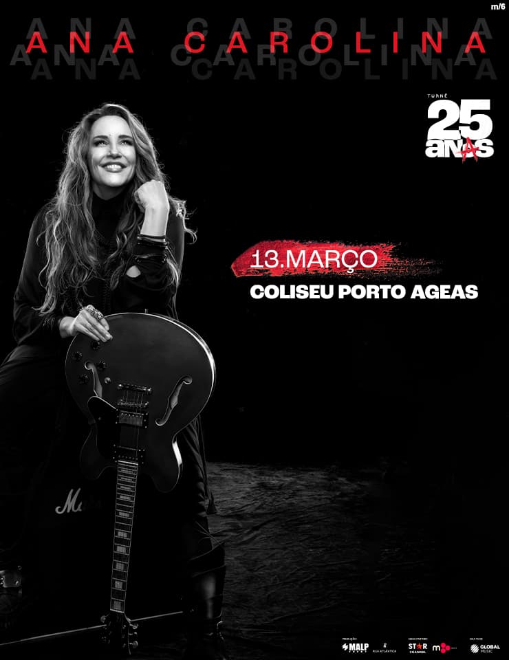 Ana Carolina | Tour "25 Anas" — official Coliseu Porto Ageas artwork