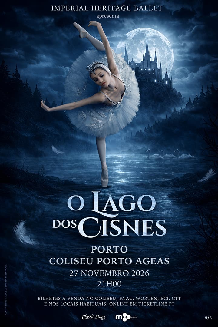 O LAGO DOS CISNES - IMPERIAL HERITAGE BALLET — official Coliseu Porto Ageas artwork