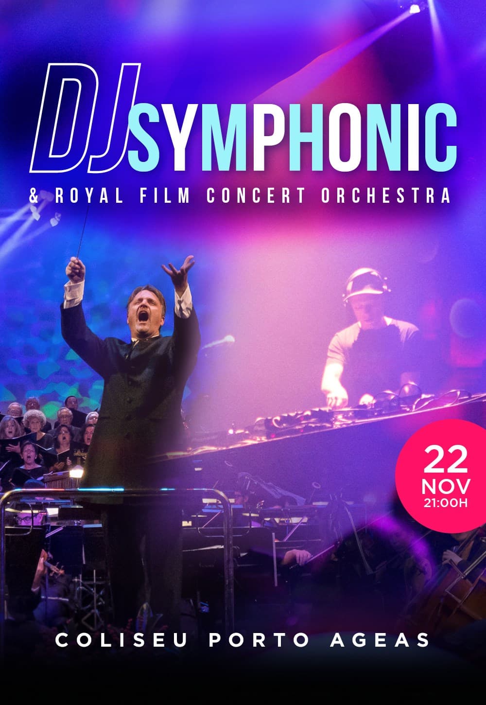 DJ Symphonic & Royal Film Concert Orchestra — official Coliseu Porto Ageas artwork